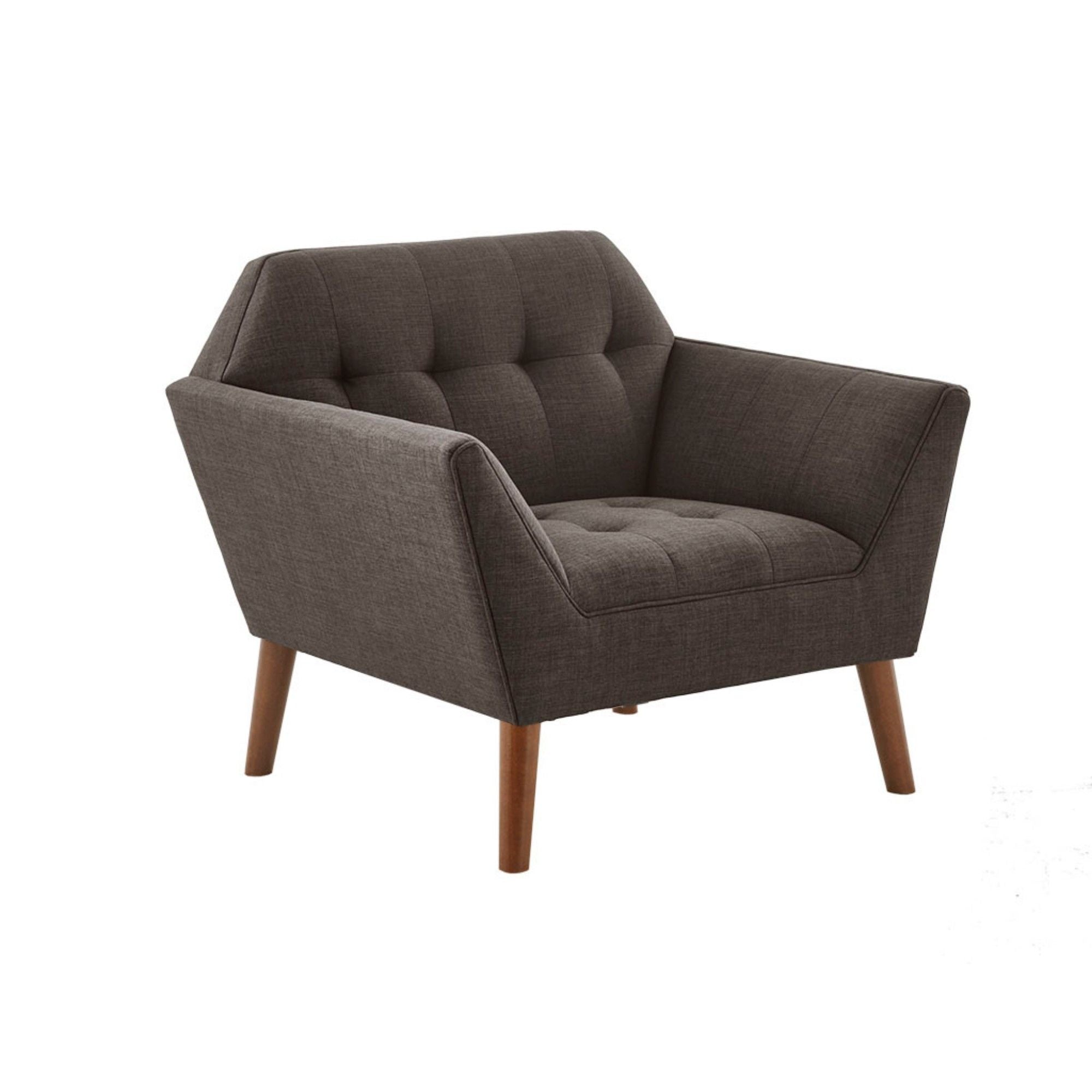 Lounge Chair in Mid-Century Modern Style with Button Tufting