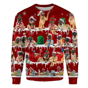 English Mastiff - Snow Christmas - Premium Sweatshirt