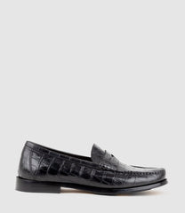 HUGO Penny Loafer in Black Croc