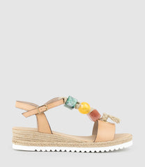 MADIA Bauble T Bar Espadrille in Desert - Edward Meller