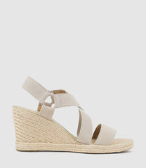 MIRIA Elastic Crossover Espadrille in Natural