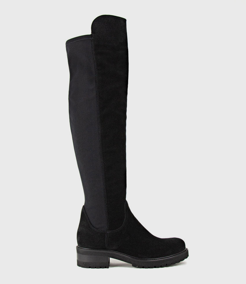 over the knee elastic back boots