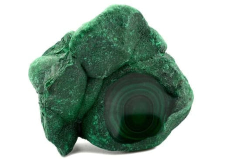 A captivating Malachite crystal, displaying rich green swirls and patterns, symbolizing transformation, abundance, and spiritual growth.