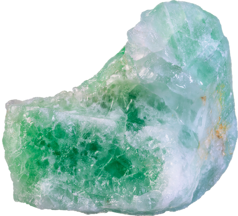 A soothing Green Aventurine crystal, showcasing its calming green hues, representing abundance, prosperity, and heart-centered healing.