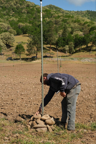 Farmer prepping his hemp field for the upcoming season in Rogue Valley Oregon