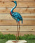 Colorful Metallic Bird Swan Heron Peacock Flamingo Garden Statue Outdoor Decor