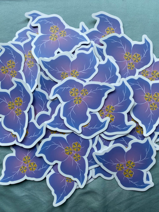 Floral Heart Holographic Vinyl Sticker – arteryink