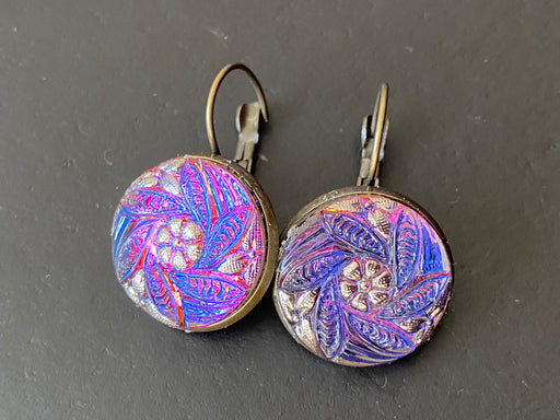 Boho earrings /dangle earrings /czech glass earrings /gifts for her/ f —  San José Made