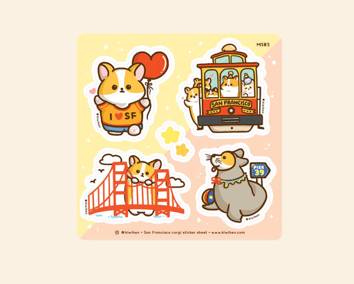 Kawaii Corgi sticker sheet – Jenny V Stickers