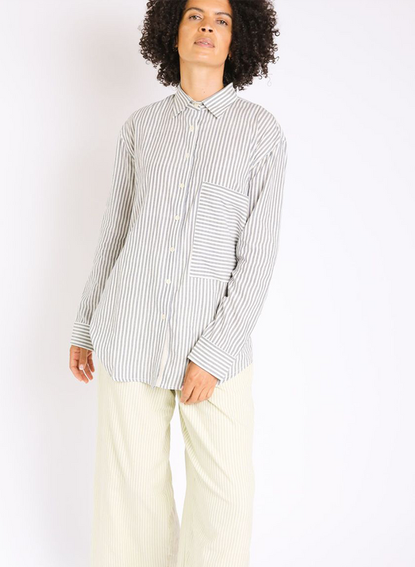 Page Shirt, navy indigo stripe (XS-4XL)