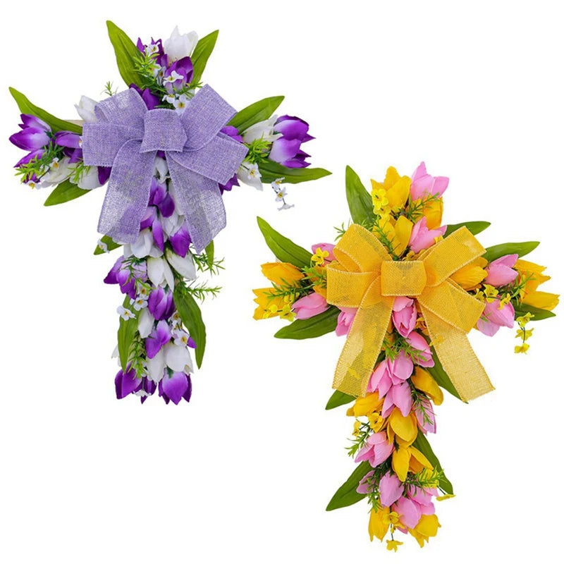 Spring Easter Front Door Wreath