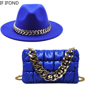 Fedora Hats/ Luxury Handbag - beauteeandbeyond
