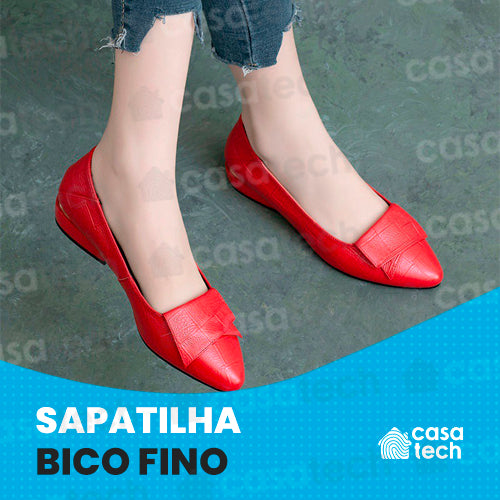 Sapatilha Feminina Confortável Bico Fino