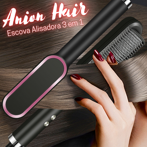 Anion Hair Escova Alisadora 3 em 1 CasaTechLoja
