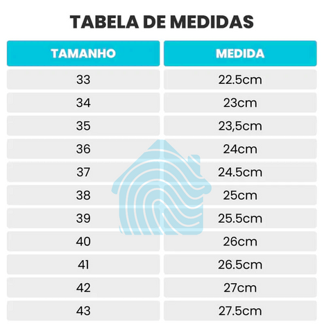 Tabela de Medidas