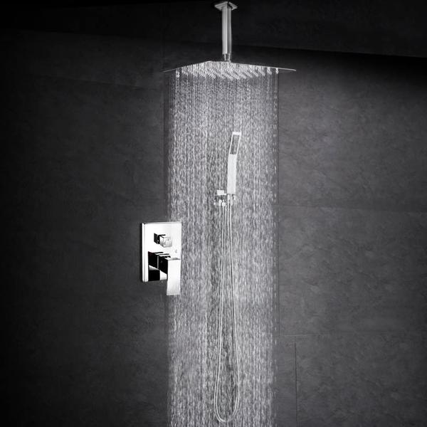 Ceiling Mount Bathroom Luxury Rain Mixer Shower Combo Set from SR Sunrise