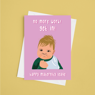 maternity leave card funny