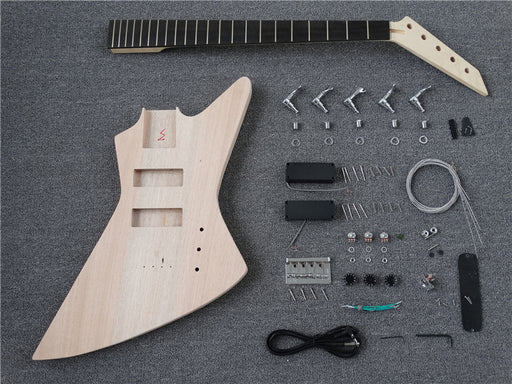 Pre-sale 5 Strings Explorer Style DIY Electric Bass Kit (PEX-920) — Guitar  Kit Shop