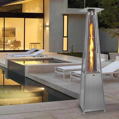 Stainless Steel Tower Gas Flame Patio Heater