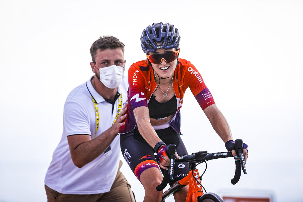 Nina Buijsman just after the finish of stage 8 of the Tour de France Femmes. Photo: Luis Angel Gomez/Sprint Cycling Agency