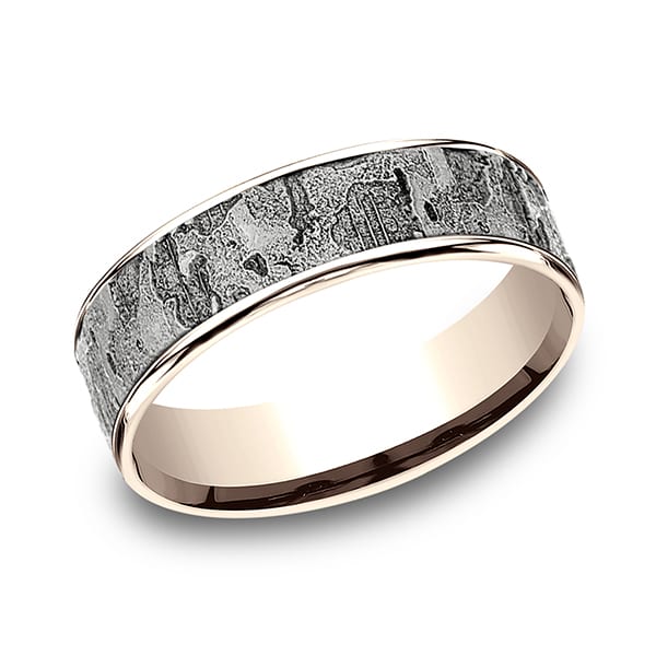 Two-Tone Comfort-Fit Design Wedding Band – Jewelry Artisans