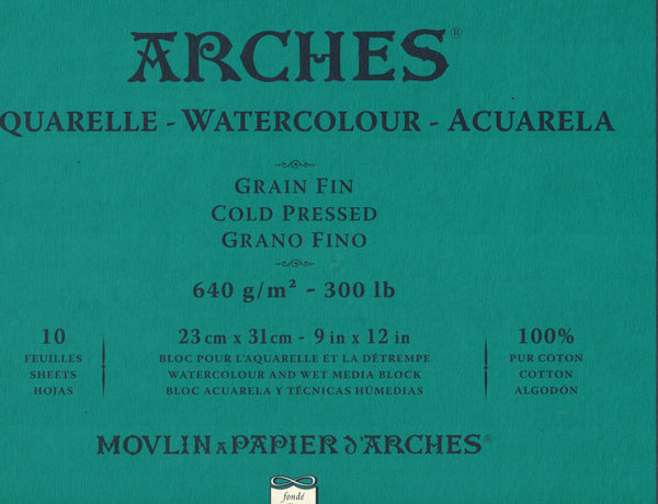 Arches Bright White Watercolor Paper Sheet, Cold-Pressed, 22 x 30, 300 lb.
