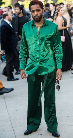 LaKeith Stanfield in green two piece