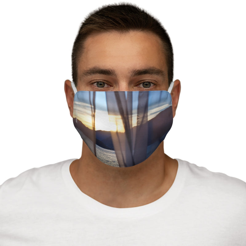 Through the Curtain Custom Face Mask-Every Picture Tells...