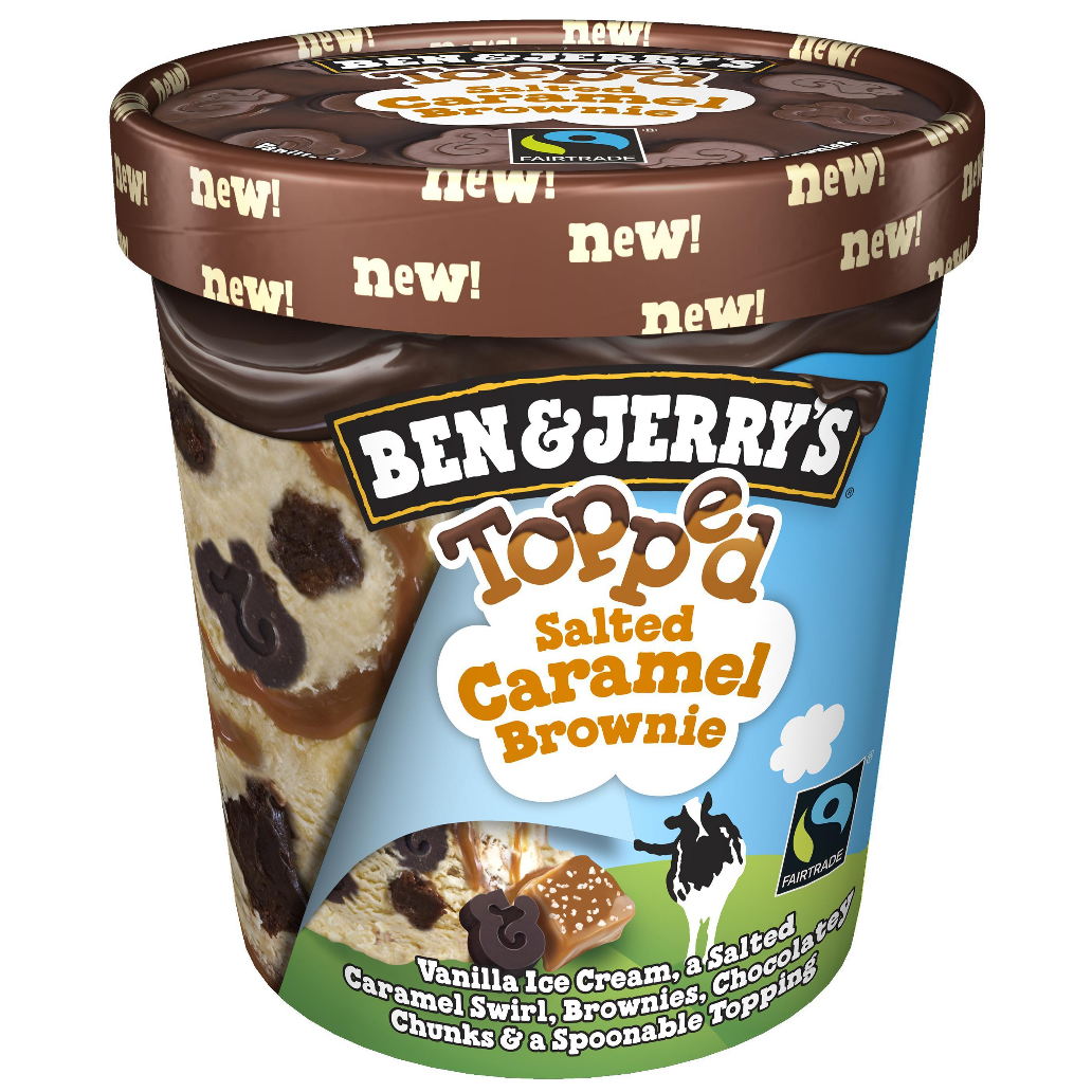 Bevidst skrivning forfatter Ben & Jerry's, Salted Caramel Brownie Topped (Pint) – icecreamsource