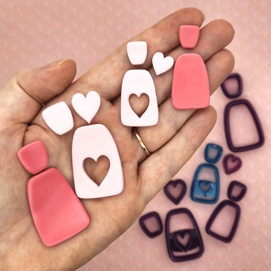 heart Dangle Polymer Clay Cutter Set  Sharp, Clean Precision Cuts – The  Clay Impress