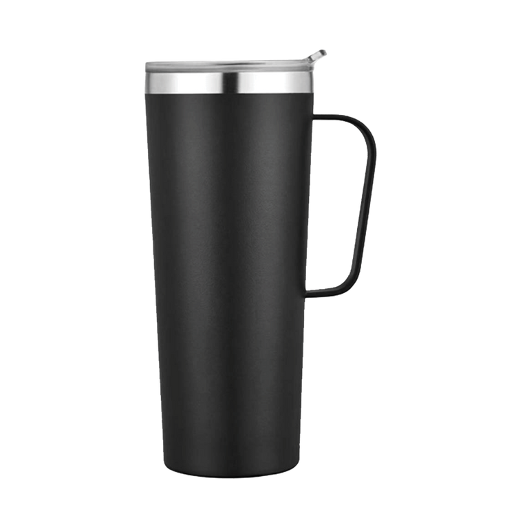 40oz Handle Travel Tumbler - Black with Black Accents — Trudy's