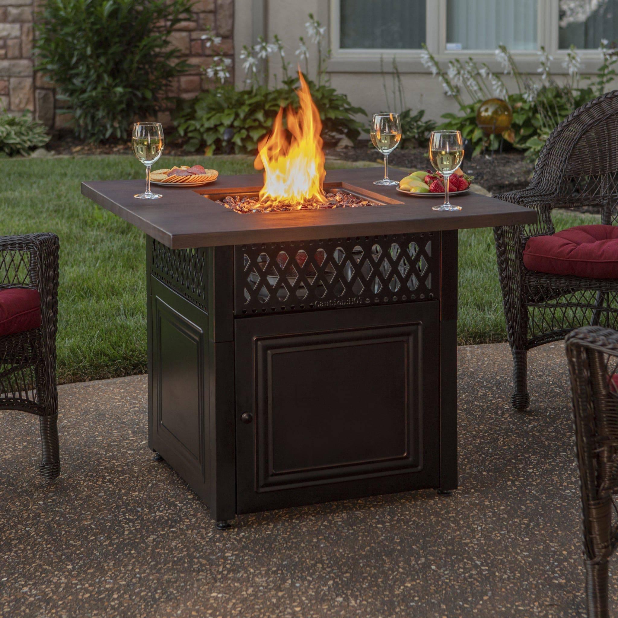 propane fire pit with heater