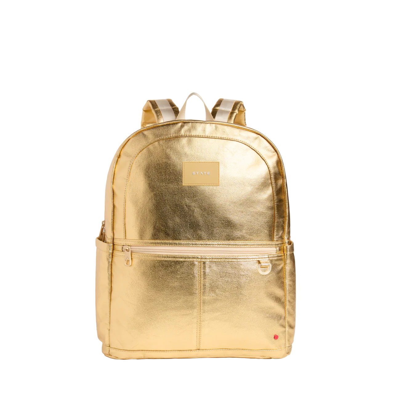 Kane Double Pocket Large Backpack, Gold Metallic