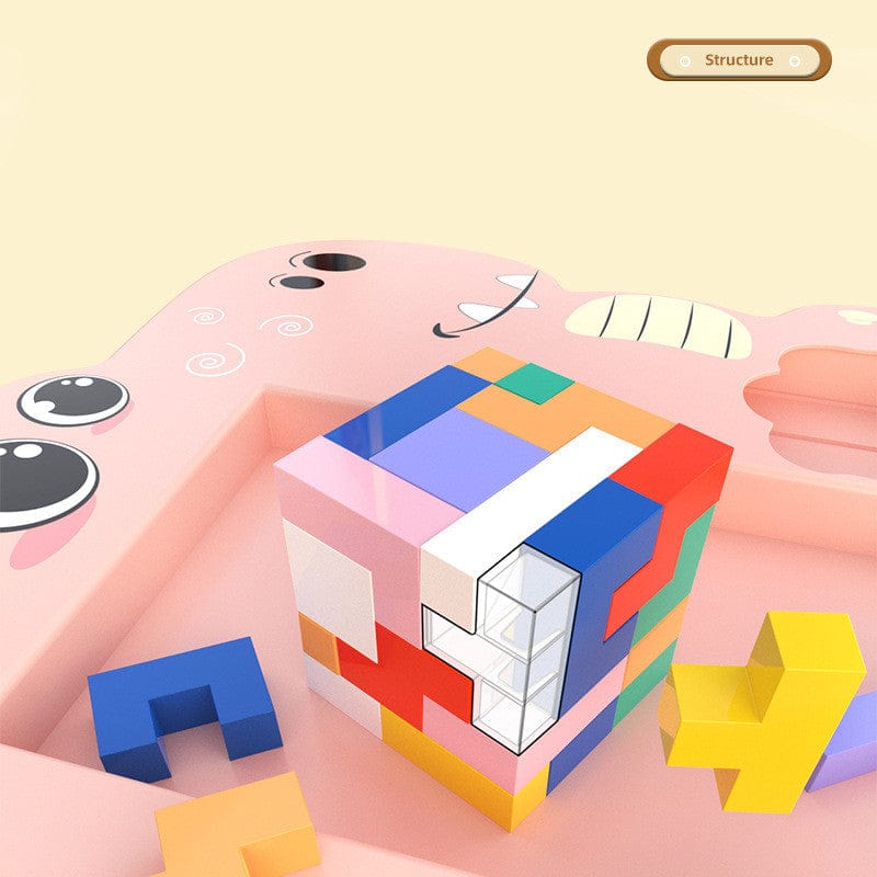 Wooden Dinosaur Tetris Board Game with Building Blocks Educational Puz –  Dinolize