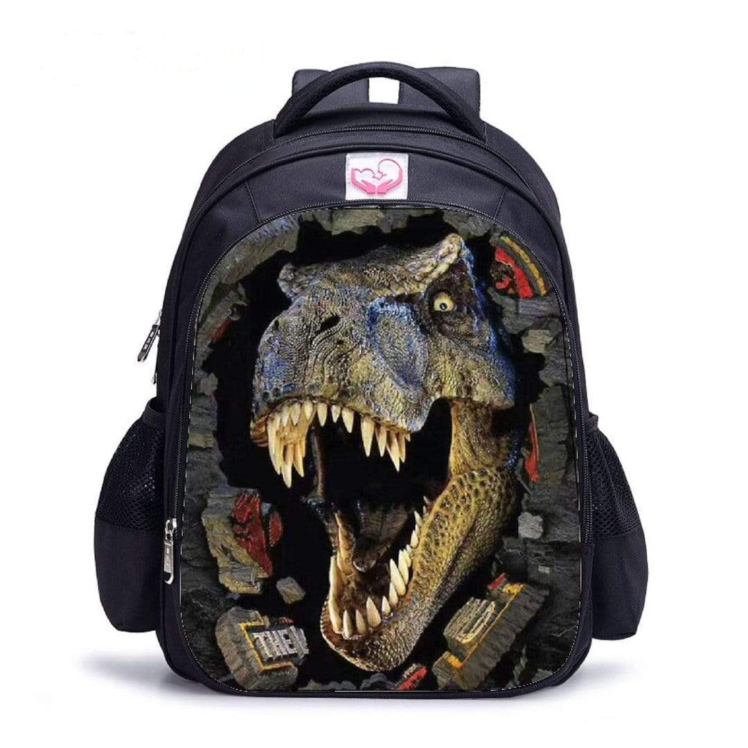 3D T-Rex Durable Dinosaur Cartoon Travel Backpack School Laptop Daypac ...