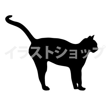 猫 タグ シルエット ページ 3 イラストショップ