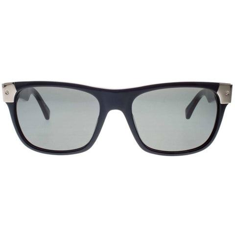 Shiny Black with Gold Tone Metal Wayfarer Sunglasses (Men's) | Eyehunee