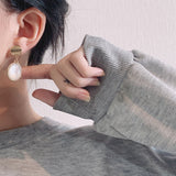 MY30144輕奢高級耳環2021新款耳夾無耳洞女韓國氣質冷淡風網紅耳飾