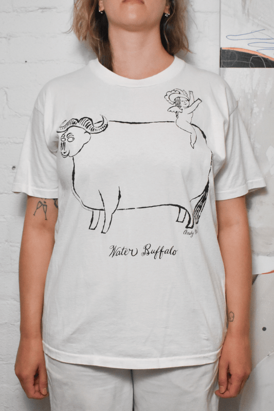 Vintage 1990s Rare "Water Buffalo" Andy Warhol T-shirt