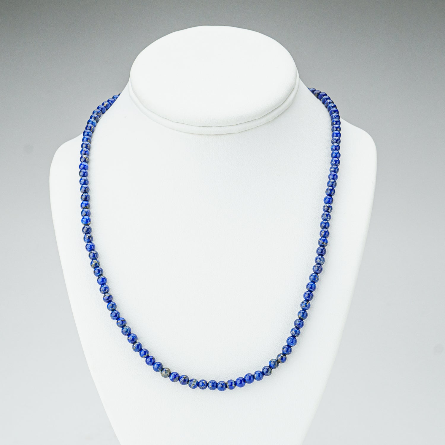 Genuine Lapis Lazuli Beaded Necklce (4mm)