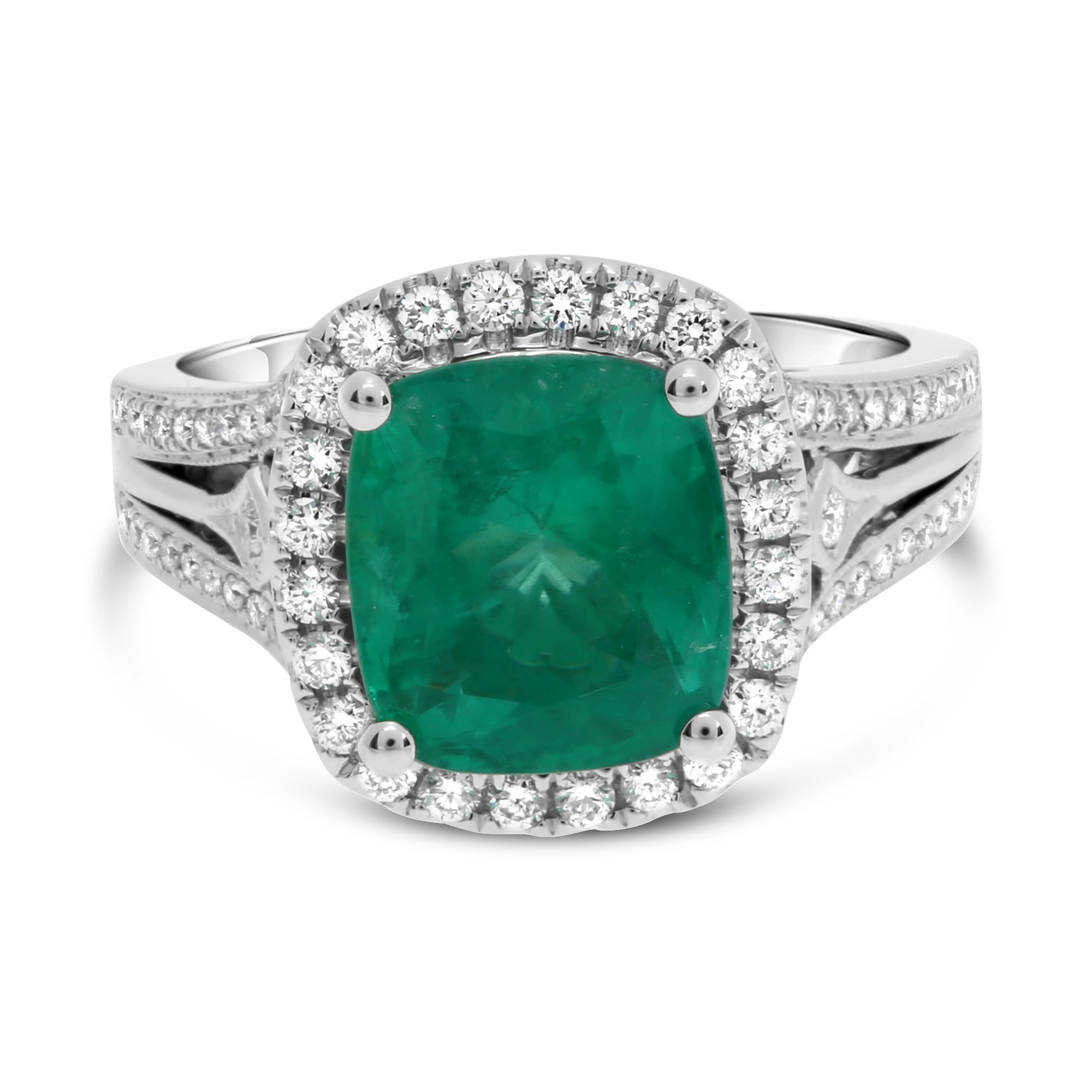 18k White Gold Emerald Ring (KR2054WEM-18K)