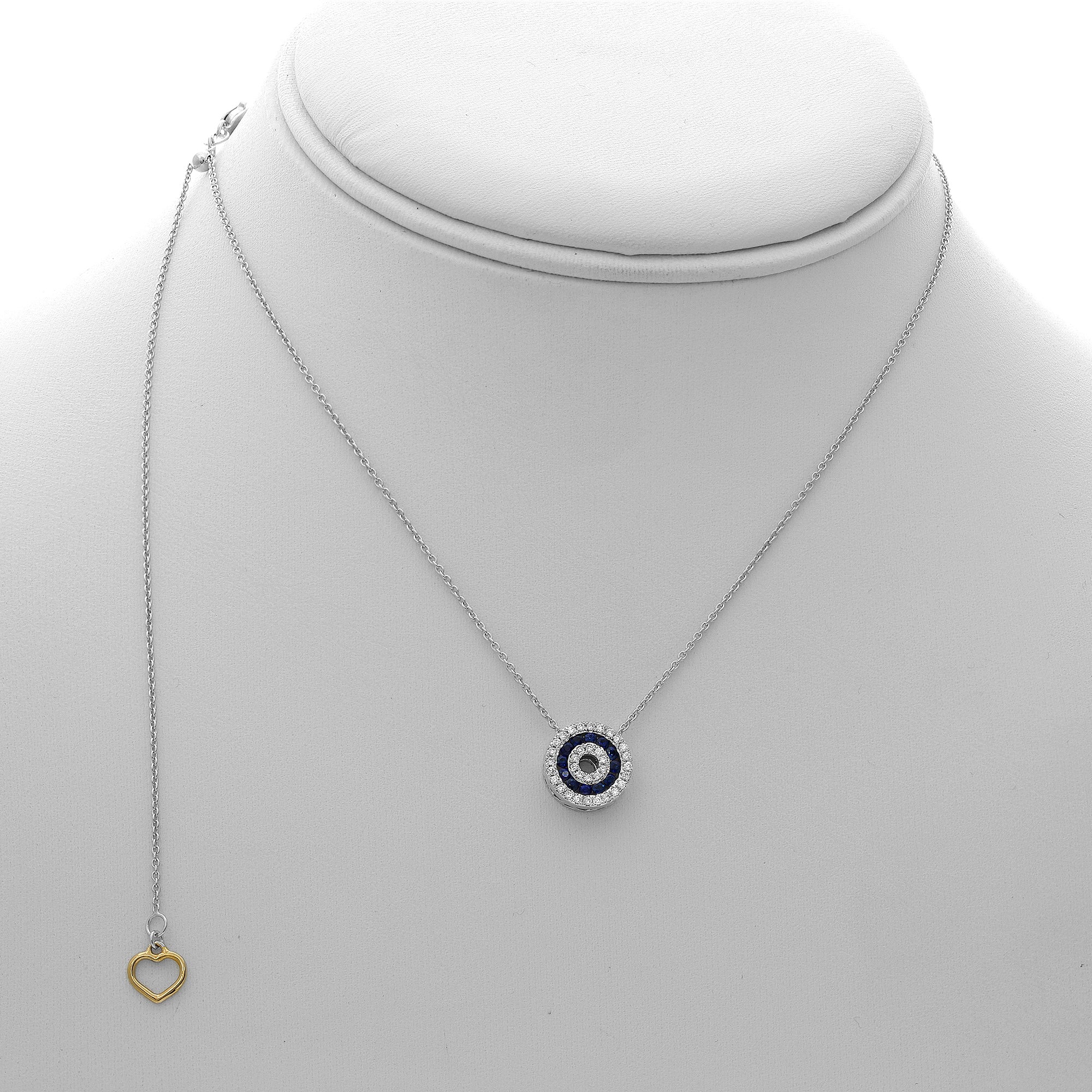 14k White Gold Sapphire Necklace (NN1010-1)