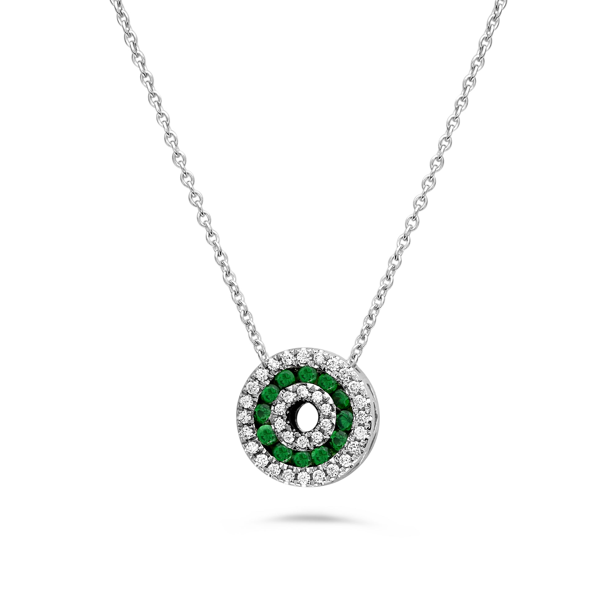 14k White Gold Tsavorite Necklace (NN1010-3)