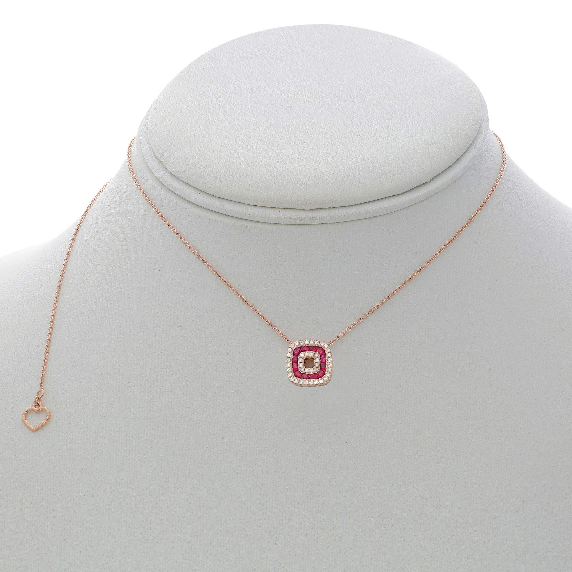 14k Rose Gold Ruby Necklace (NN1011-2)