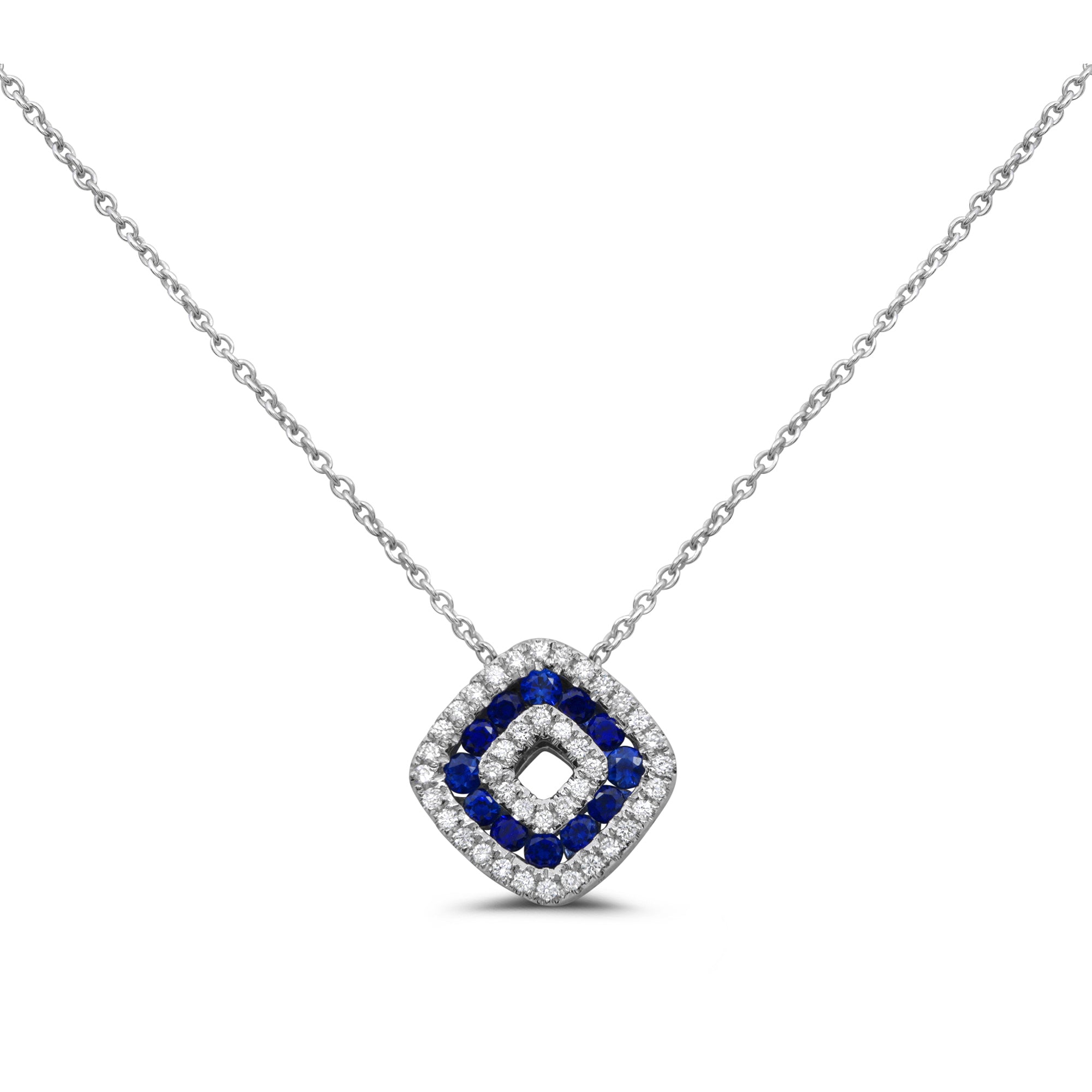 14k White Gold Sapphire Necklace (NN1011A-1)