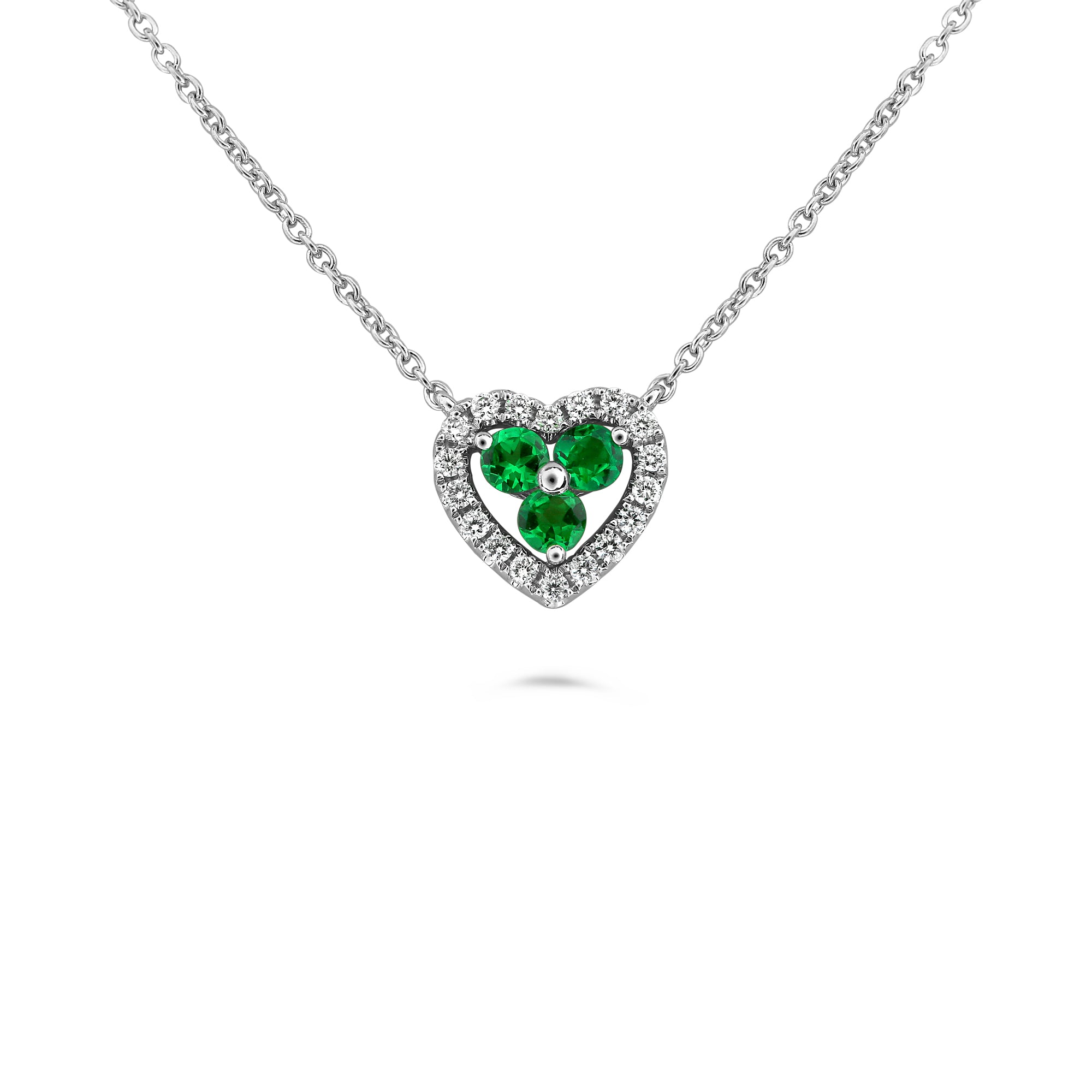 14k White Gold Tsavorite Necklace (UN1913-4)