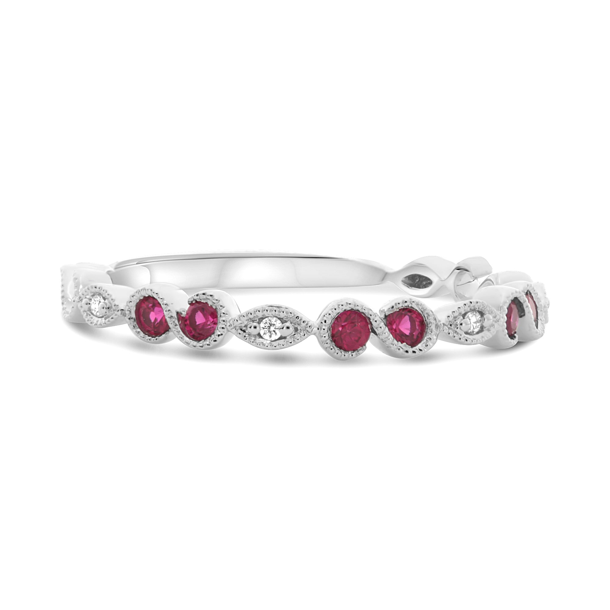 14k White Gold Ruby Ring (UR1468WRB)