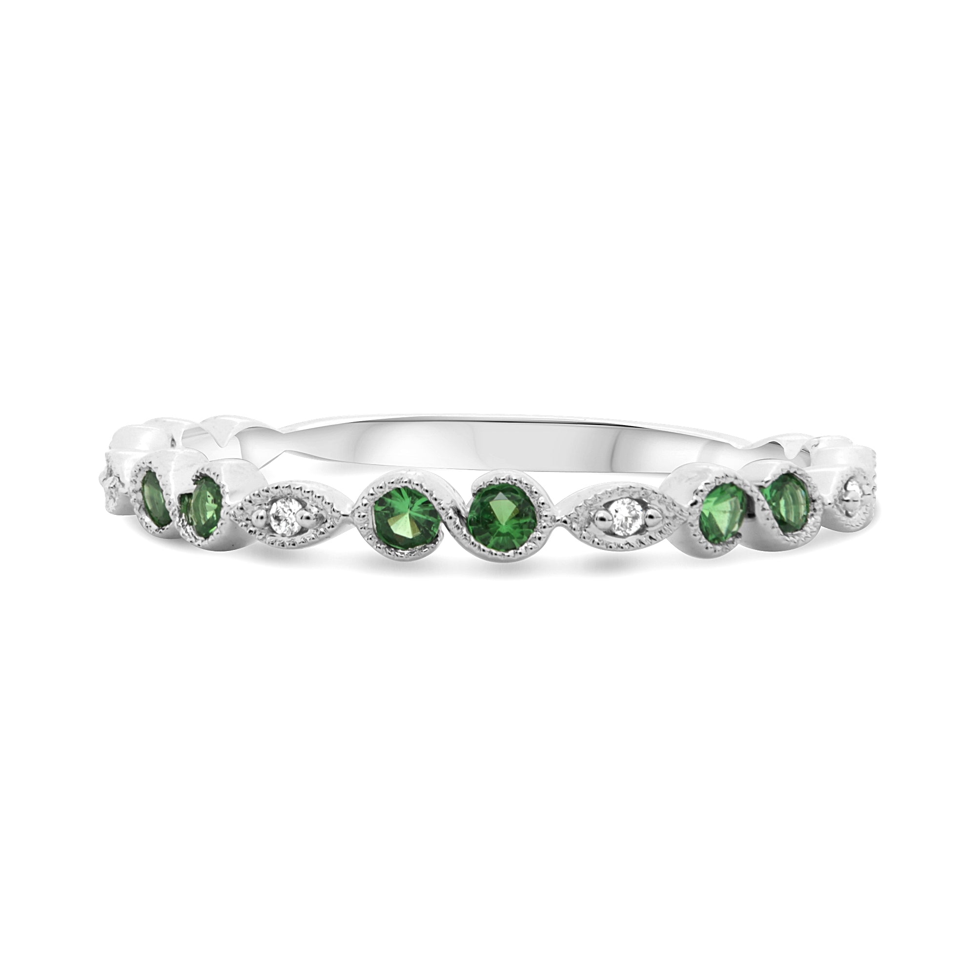 14k White Gold Tsavorite Ring (UR1468WTSV)