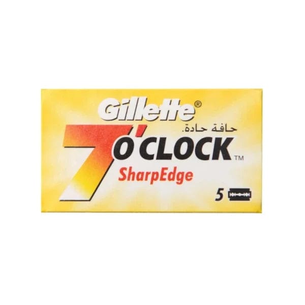 Gillette 7 O'Clock SharpEdge Double Edge Razor Blades (Yellow)
