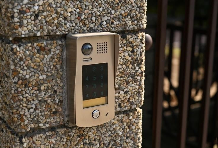 Video intercom on residential gate entrance